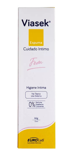 Viasek Espuma Intima Femenina Cuidado Intensivo 75ml