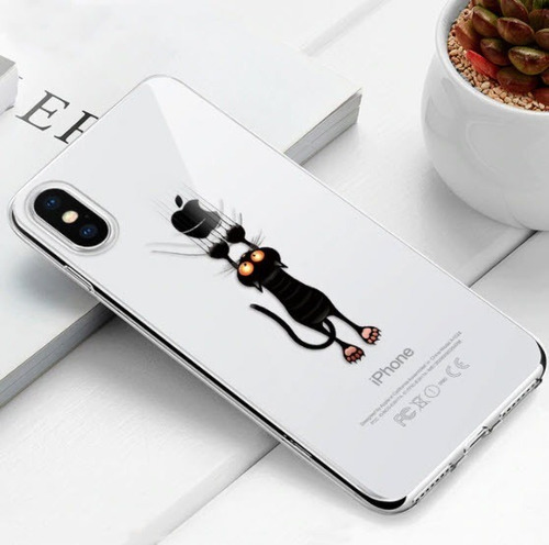 Para iPhone 7 / 8 / Se2020 Carcasa Transparente Gato