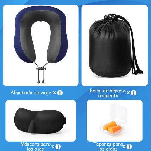 Almohada Viscoelastica Para Viaje De Cuello Soporte Cómodo