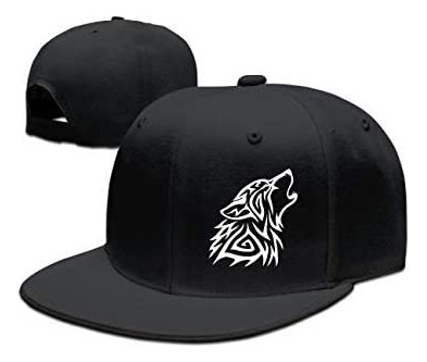 Ngg-333 Gorras Snap-back Para Adultos, Tribal Wolf Howl Ajus