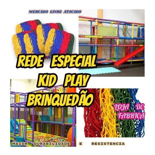 Rede De Proteção Para Kid Play Brinquedão 14.00x2.00mts