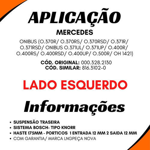 Valvula Niveladora Suspensao Esquerda Onibus O.400r/ O.500r