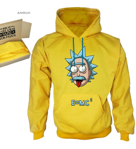 Imagen 5 de 10 de Buzo Hoodie Personalizado Saco Albert Einstein Rick & Morty