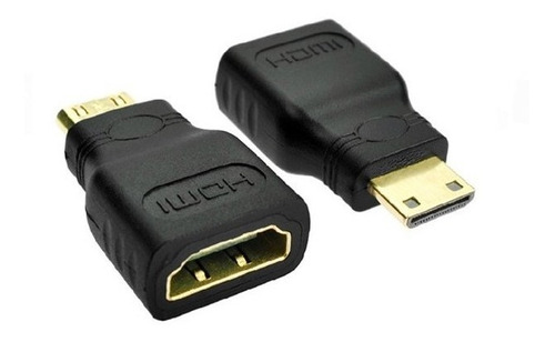 Ficha Adaptador Mini Hdmi Macho A Hdmi Hembra Conecto Dorado