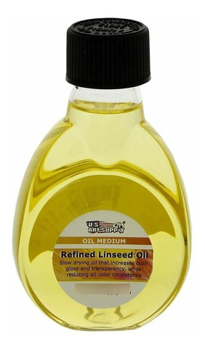 U.s. Art Supply Aceite De Linaza Refinado, Recipiente De 4.2