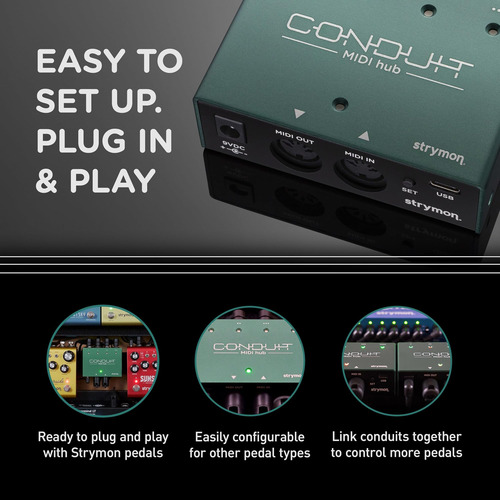 Interfaz Del Cubo Midi Usb Conduit Strymon Para Pedales Y De