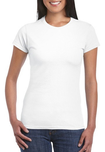 Camisetas Mujer 100% Algodón 6 Colores Gildan X 4 Unidades 
