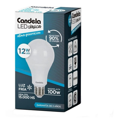 Lampara Candela 12w Fria 