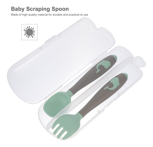 1 Juego De Tenedores Y Cucharas Para Comer Para Bebés Aptos