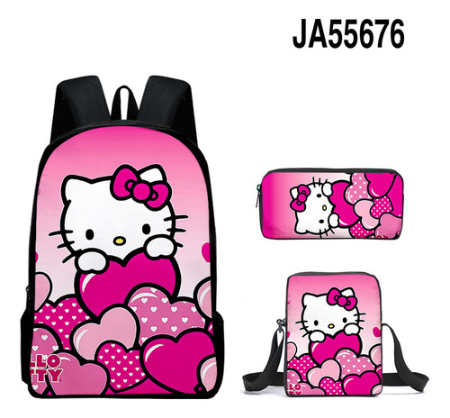 Nueva Hellokitty Cute Hello Kitty En 3d De Tres Piezas