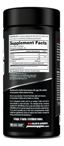Prosupps CLA 3000 Lean Quemador De Grasa 90 Softgels Sin Sabor