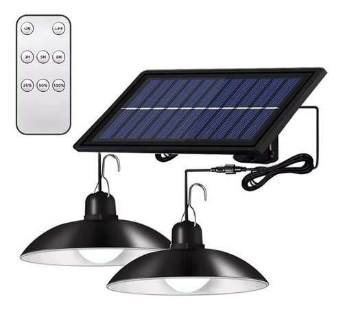 Pack 2 Lampara Solar Led Colgante 120w Plafon + Control