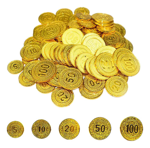 Juego De Monedas De Plástico Oro 2.5-3.7cm Oro 2.5-3.7cm