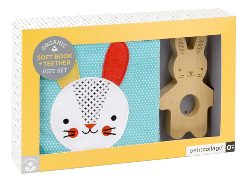Baby Bunny Orgánico Soft Libro Y Set Teether