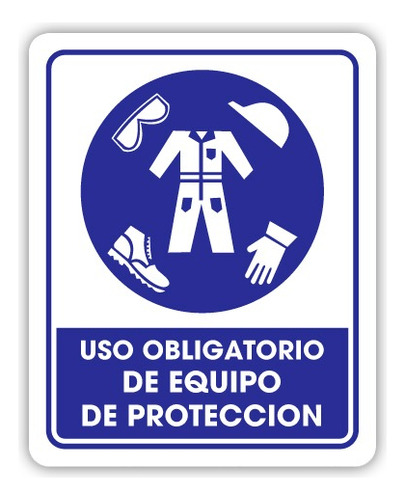 Señalamiento Uso Obligatorio De Epp 35x50 Seguridad