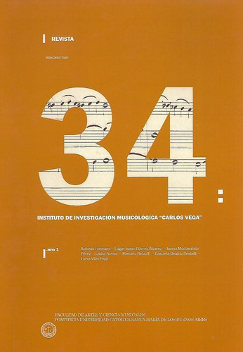Revista Musicología Carlos Vega 34 Nro 1