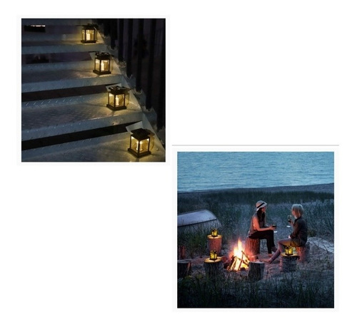 Imagen 7 de 9 de Lampara Colgante De Vela Led Para Exterior , Pack 2 Und.