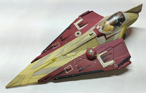 Star Wars Obi-wan's Jedi Starfighter Hasbro 3 3/4 Aotc 2013