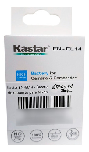 Bateria Kastar En-el14 - Batería De Repuesto Para Nikon