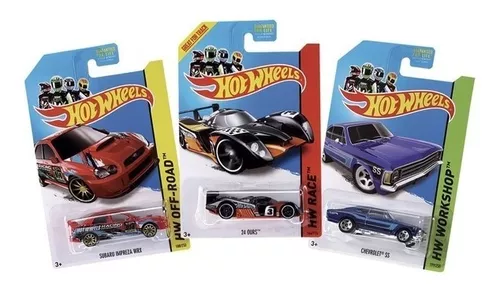 3 Carrinhos Hot Wheels (2) e 1 sem marca, de corrida ou competição, bem  bacanas. Lote!