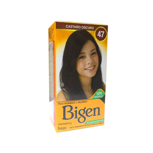 Bigen Tinte Cabello Sin Amoniaco Tono Castaño Oscuro 47 Lm