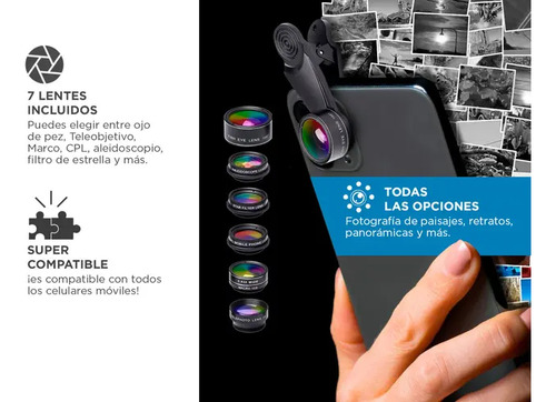 Set Premium Lentes Para Cámara De Celular Efectos Foto Lente Celular Variada - Son Efectos