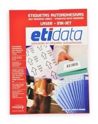 Etiquetas Autoadhesivas Computacion Etidata A4  25 H (8750)