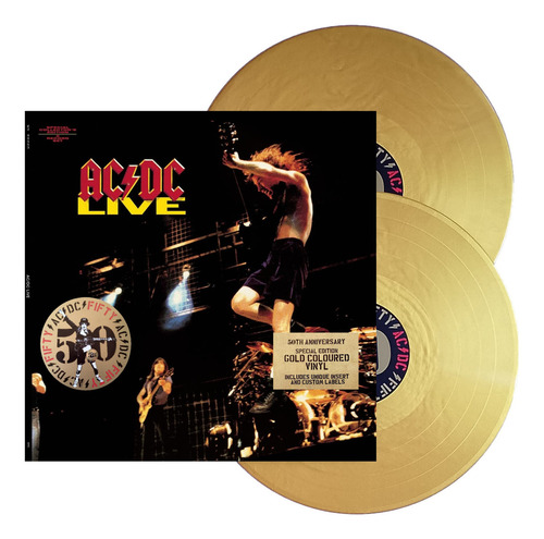Ac/dc Live 50th Anniversary Gold Lp Vinyl Versión Del Álbum Estándar