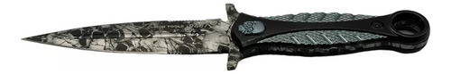 Cuchillo Táctico Navaja Monte Militar Supervivencia Caza Y Pesca Hoja Acero Inoxidable 420 30cm Incluye Funda De Nylon Diseño Camuflaje Calavera