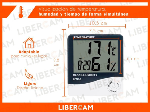 Imagen 4 de 10 de Termometro Higrometro Digital Humedad Temperatura Medidor