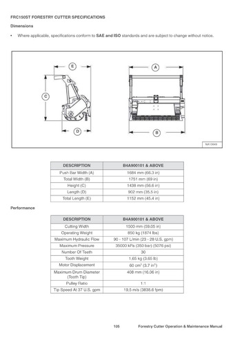 Implemento Desbastador Florestal Bobcat Mod. Frc150st, 50