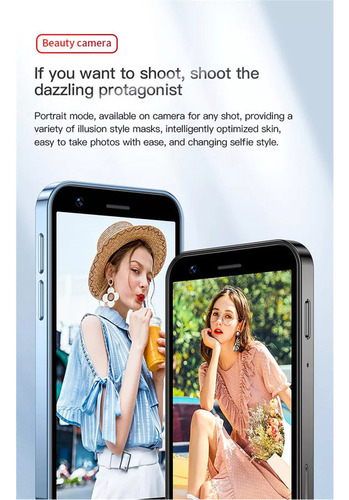 Mini Smartphone Roisevry Xs16 De 3 Pulgadas, 4g Lte,