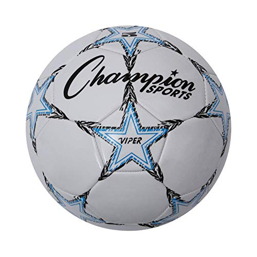 Champion Sports Viper Soccer Ball, Tamaño 5 , Azul / Negro /