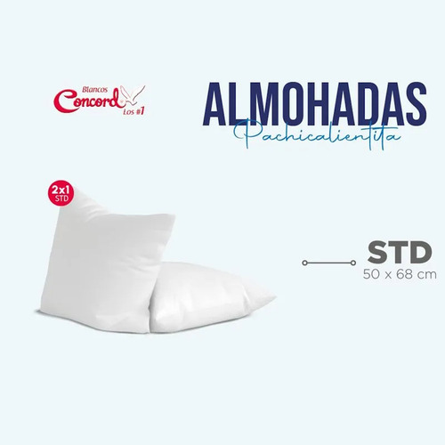 Par Almohada Estandar Pachicalientita Microfibra Concord