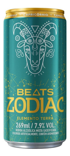 Bebida Mista Alcoólica Gaseificada Elemento Terra Skol Beats Zodiac Lata 269ml