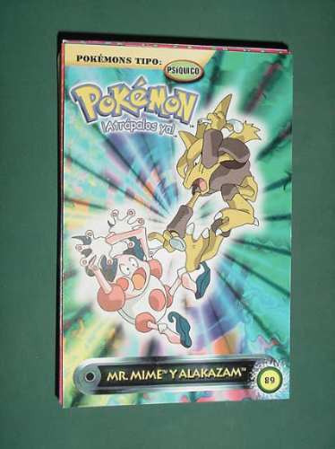 Pokemon Postcard Nintendo # 89 Mr. Mime Alakazam -escrita