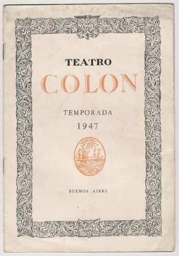 Programa Teatro Colon Temporada 1947 Backhaus Beethoven B4