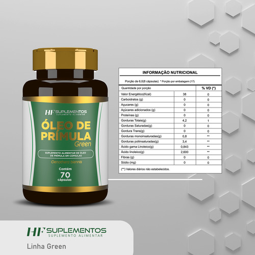 4x Oleo De Primula Hf Suplements 70 Caps