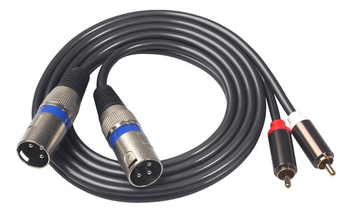 Cable De Audio 2 Rca Macho A 2 Xlr Macho 1.5 Metros