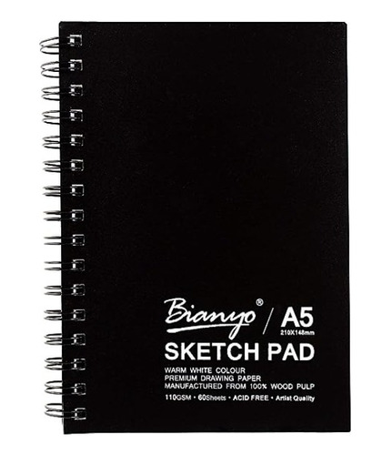 Sketchpad Bitácora Anillad T. Cuaderno A5 110g Papel Marfil