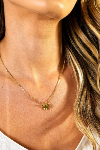 Imagem 4 de 7 de Conjunto Colar Feminino E Brincos Semi Joias Luxo/ Garantia