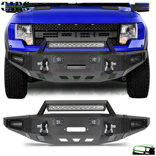 For 09-14 Ford F150 Svt Raptor Heavy Steel Front Bumper W/