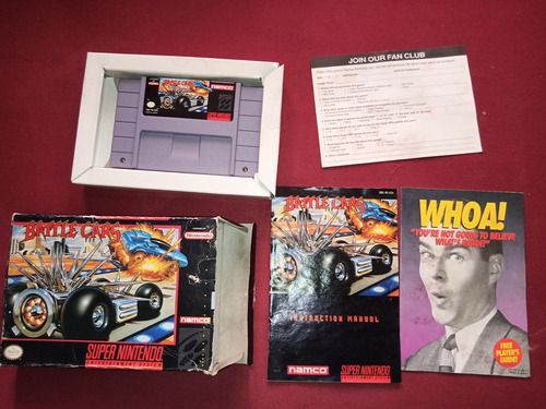 Battle Cars Para Snes Con Caja Y Manual Original 