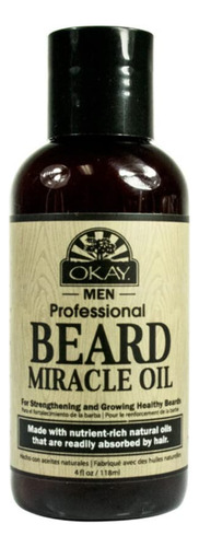 Okay Aceite De Milagro De Barba Para Hombre, 4 Onzas / 4.0 f