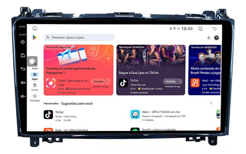 Multimidia Mercedes Sprinter 9p Android Carplay 2/32gb Voz