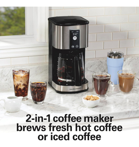 Cafetera Programable Hamilton Beach 12 Tazas Pantalla Táctil (Reacondicionado)