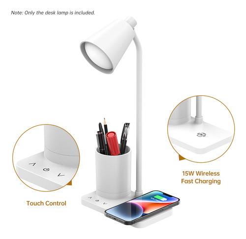 Lámpara De Escritorio Led Con Cargador Y Control Inalámbrico