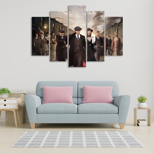 Cuadro 5 Piezas 110x80 Cm Peaky Blinders - Nelestore