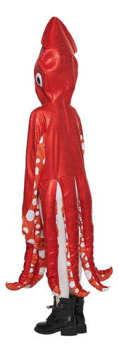 Disfraz De Calamar Para Niños, Color Rojo, Disfraz De