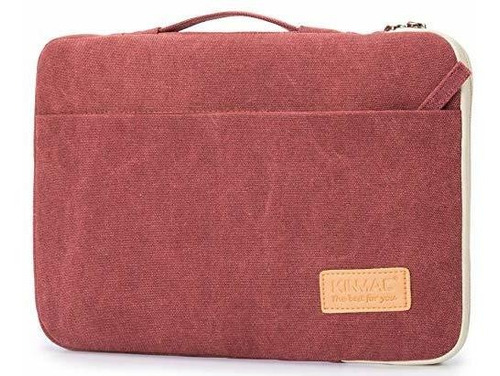 Kinmac - Bolso Bandolera Para Laptop De 360 Grados, Rojo Vin